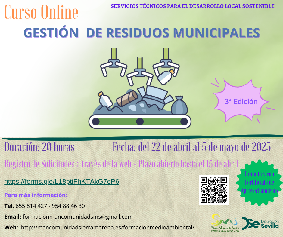 Cartel Curso GESTION DE RESIDUOS
